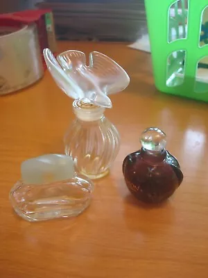 3 Vintage  Miniature Perfume Bottles KNOWING POISON L'air Du Temps One Dove • $27