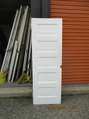 ANTIQUE VINTAGE 5 PANEL INTERIOR DOOR  24 X 70 PAINTED WHITE WE SHIP!!!!! • $175