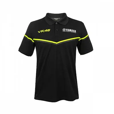 VR46 Official Valentino Rossi  Black Yamaha Mans Polo - YKMPO 315604 • $62.16
