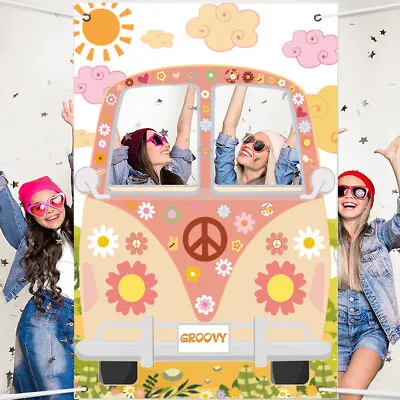 Hippie Photo Booth Props Practical Groovy Bus Colorful Funny For 60S70S Stylish* • £9.35