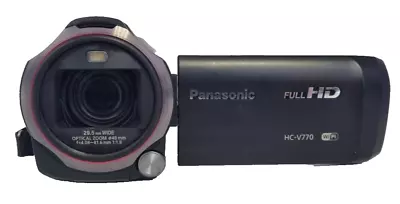 Panasonic HC-V770 Camcorder FULL HD 50x Zoom Wi-Fi + Charger - Black (T1) • £174.99