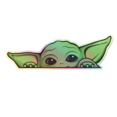 Baby Yoda 4.5  Holographic Sticker - Great Gift For The Mandalorian Grogu Fan • $6.95