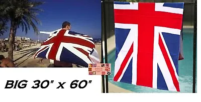 UNITED KINGDOM Britain UK UNION JACK FLAG BEACH TOWEL COTTON Bath Pool Spa WRAP • £19.29