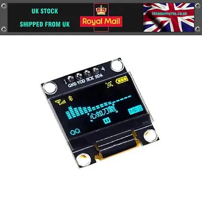 Module Display 0.96   Oled Blue And Yellow LCD I2C SSD1306 • £2.49