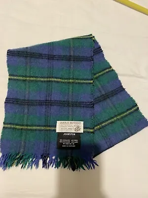 Murray Brothers Burgundy Cashmere Wool Tartan Scarf Woven Made In Scotland • £8