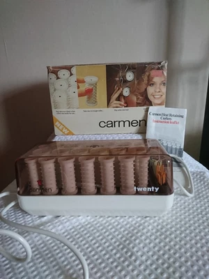 £49.99 • Buy Vintage Carmen 20 Heat Retaining Hair Rollers Boxed With Instructions-immaculate