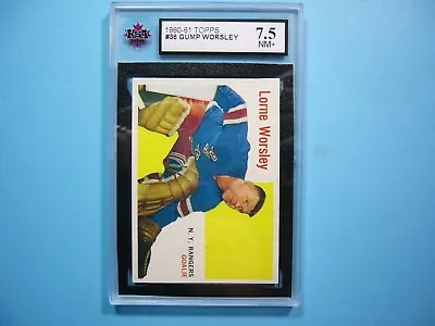 1960/61 Topps Nhl Hockey Card #36 Lorne Gump Worsley Ksa 7.5 Nm+ Sharp!! 60/61 • $189.99