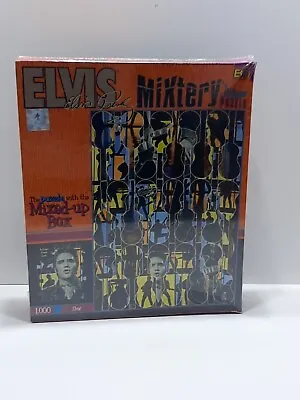 Elvis Presley Mixtery 1026 Piece Jigsaw Puzzle 2004 Buffalo Guitar Shapes Sealed • $16.50
