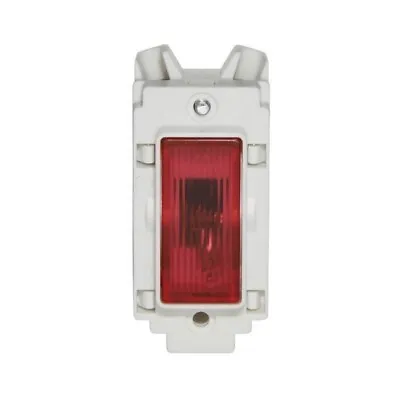 Crabtree 4491 RED Neon Indicator Light Grid Switch White Trim • £5