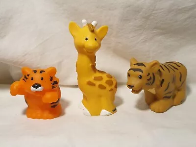 Fisher Price Little People Animal 3 Pack Toys Tiger Giraffe Safari Fun 2007 2014 • $20.99