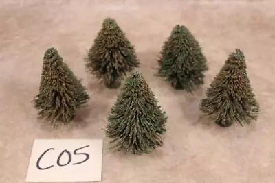 C05 Vintage Lot Of 5 Ho/o Scale Railroad Scenery Pine Trees Evergreens • $9.99