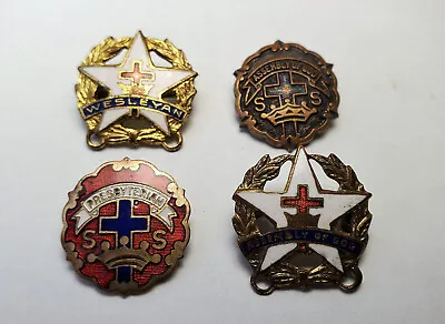 Mixed Lot Vintage Sunday School Pins Wesleyan Presbyterian Assembly Of God  • $12.95