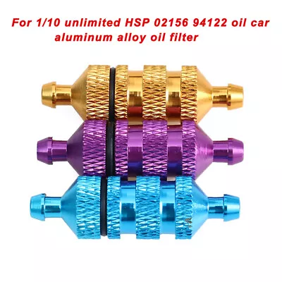 Aluminum Alloy Oil Nitro Fuel Filter For HSP 02156 94122 1/10 RC Car Spare Parts • $5.79