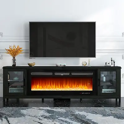 80  Fireplace TV Stand Entertainment Center With 50  Electric Fireplace Media • $660.36