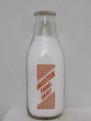 TSPQ Milk Bottle Aroostook Farms Dairy Aroostook ME AROOSTOOK COUNTY 1951 • $24.99