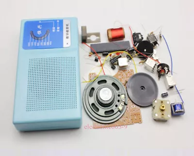 Superheterodyne Radio Receiver 6 Transistor + Sch + Case W/ Speaker DIY Kits  • £8.38