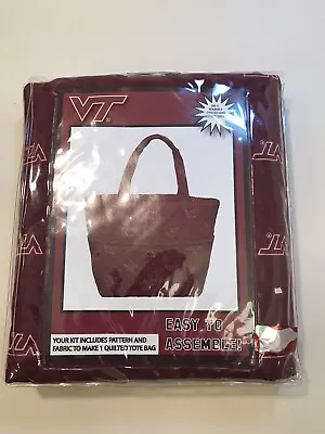  EASY TO ASSEMBLE  Virginia Tech VT Hokies Quilted Tote Bag Pattern Kit • $16.50