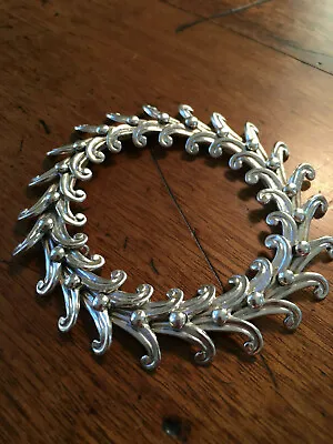 Margot De Taxco Vintage Mexican Silver Bracelet Swirl Design 5102 • $475