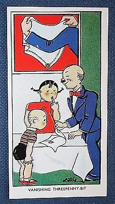 Magic Vanishing Coin Trick   Vintage 1930's Card  AD09 • £4.99