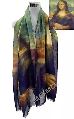 Oil Painting Da Vinci Mona Lisa Parten Print Winter Scarf • £4.99