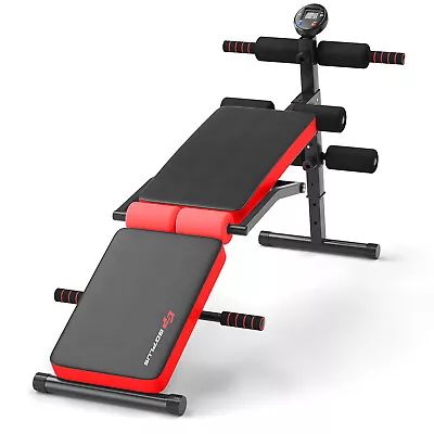 Multi-Functional Foldable Weight Bench Adjustable Training Sit-up Board Red • $89.99