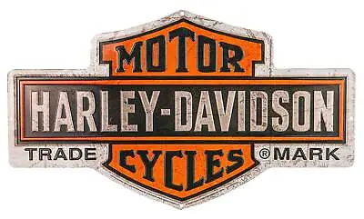 Harley-Davidson Embossed Tin Sign Nostalgic Bar & Shield Logo 18 X 10.5 Inches • $32.95