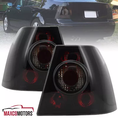 Black/Smoke Tail Lights Fits 1999-2004 VW Volkswagen Jetta Bora Brake Lamps L+R • $62.54