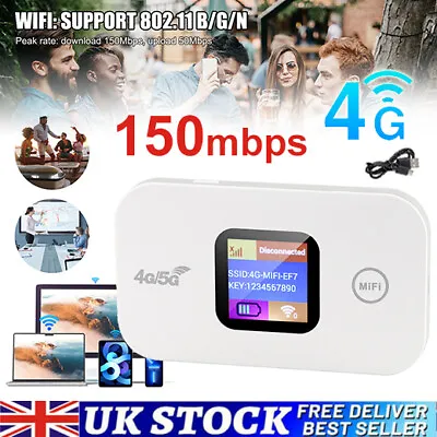 UNLOCKED Mobile Wifi 4g-LTE SMART WIFI BOX Portable Modem Mifi Hotspot 150 Mbps • £19.89