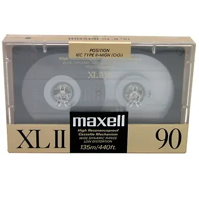 💥 Maxell Xl Ii 90 Blank Type 2 Ii Chrome Audio Cassette Tape (1988 ) New Sealed • £13.95