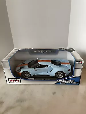 1/18 Maisto Diecast 2017 Ford Gt Blue Heritage GULF Special Edition Diecast • $34.67