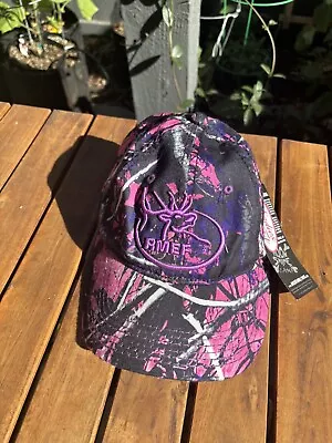 Muddy Girl Camouflage Hat Cap Ladies OSFM Purple Adjustable Strapback Moonshine • $13