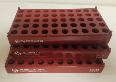 Lot Of 3 Supelco Stackable 50 Position Test Tube HPLC Vial Rack 23207 12 Mm Dia • $24
