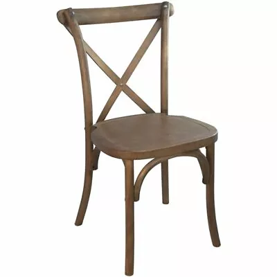 Flash Furniture Advantage X-Back Chair In Light Brown • $180.99