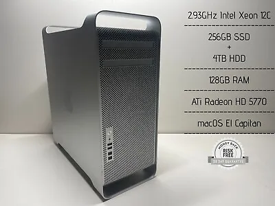 Apple Mac Pro A1289 2.93GHz 12C 128GB RAM 256GB SSD + 4TB HD HD 5770 BTO/CTO • $394.95