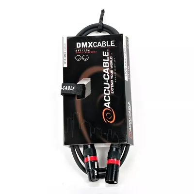 Accu Cable 5'-3 Pin Dj Lighting DMX Cable AC3PDMX5 • $8.99