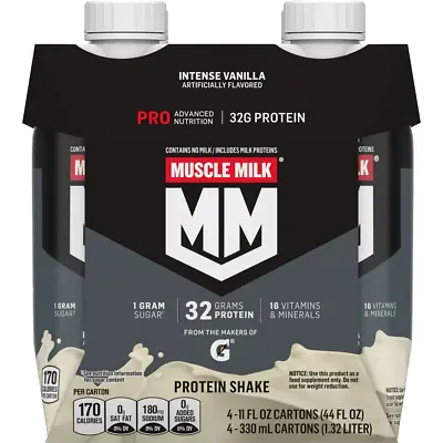 Muscle Milk Pro Advanced Nutrition Protein Shake Intense Vanilla 11 Fl Oz Cart • $13.90