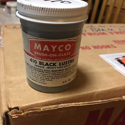 Mayco Brush-On Glaze Vintage 4 OZ.  410 Black Lustre • $3