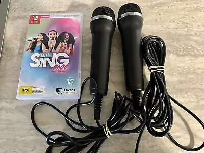 Nintendo Switch Lets Sing 2022 + 2 Mic Bundle Tested Working • $79.99