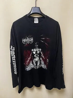 Vintage 90s Marduk Blackcrowned Metal T Shirt  Long Sleeve XL Size • $80