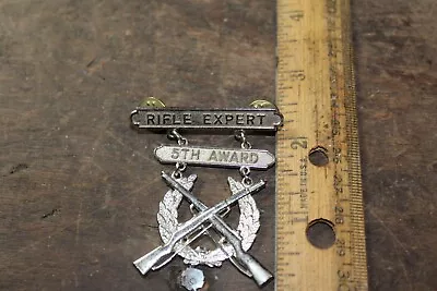 Vintage USMC Medal Rifle Expert 5th Award • $5