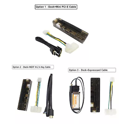 External Laptop Graphics PCI E EXP GDC Video Card Dock NGFF V8.5 NGFF M.2 A. • $54.79