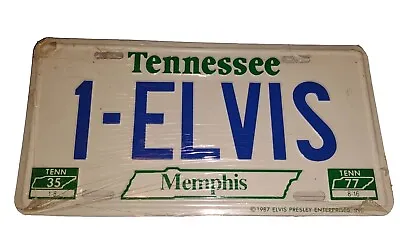 New ELVIS Presley Vintage Tennessee License Plate Memphis 1-ELVIS 1987 • $7.95