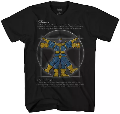 Marvel Vitruvian Thanos Men's Black T-Shirt New • $13.99