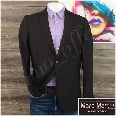 Marc Martin Mens Blazer Sport Coat Two Button Casual Jacket Size 44R Wool Suits • $79.95