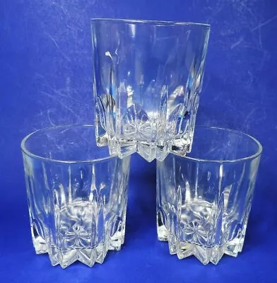 Set Of 3 MIKASA CRYSTAL BERKELEY DOUBLE OLD FASHIONED GLASSES (MINT) • $84.99