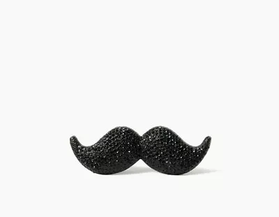 Kate Spade Black Dress The Part Mustache Statement Ring 1787 Size 7 • $86.64