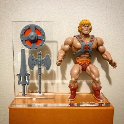 MOTU Vintage He-Man Acrylic Base Set 🔥No Action Figure Included 🔥 NO Figure • $15