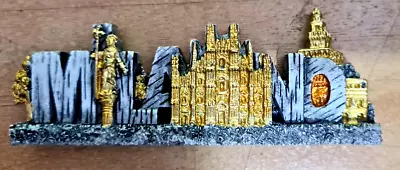 Souvenir Magnet Fridge - Milano Milan Duomo Word Gold And Silver • $8.22