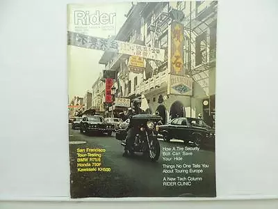 Vintage 1976 RIDER Magazine BMW R75/6 Honda 750F Kawasaki KH500 L7196 • £4.74