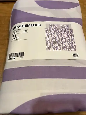Ikea Berghemlock King Size Duvet Cover Pillowcase 240 X 220cm 805.546.52 NEW • £24.99
